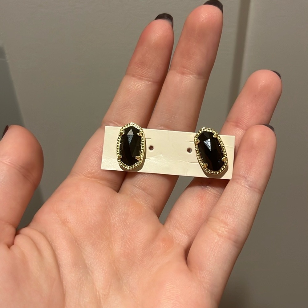Kendra Scott Black Gem Earrings